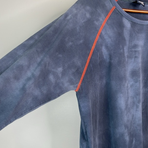 Tommy Jeans Men's Y2K Long Sleeve Tie Dye Shirt Blue Raglan Sleeve Size XL - Picture 6 of 11